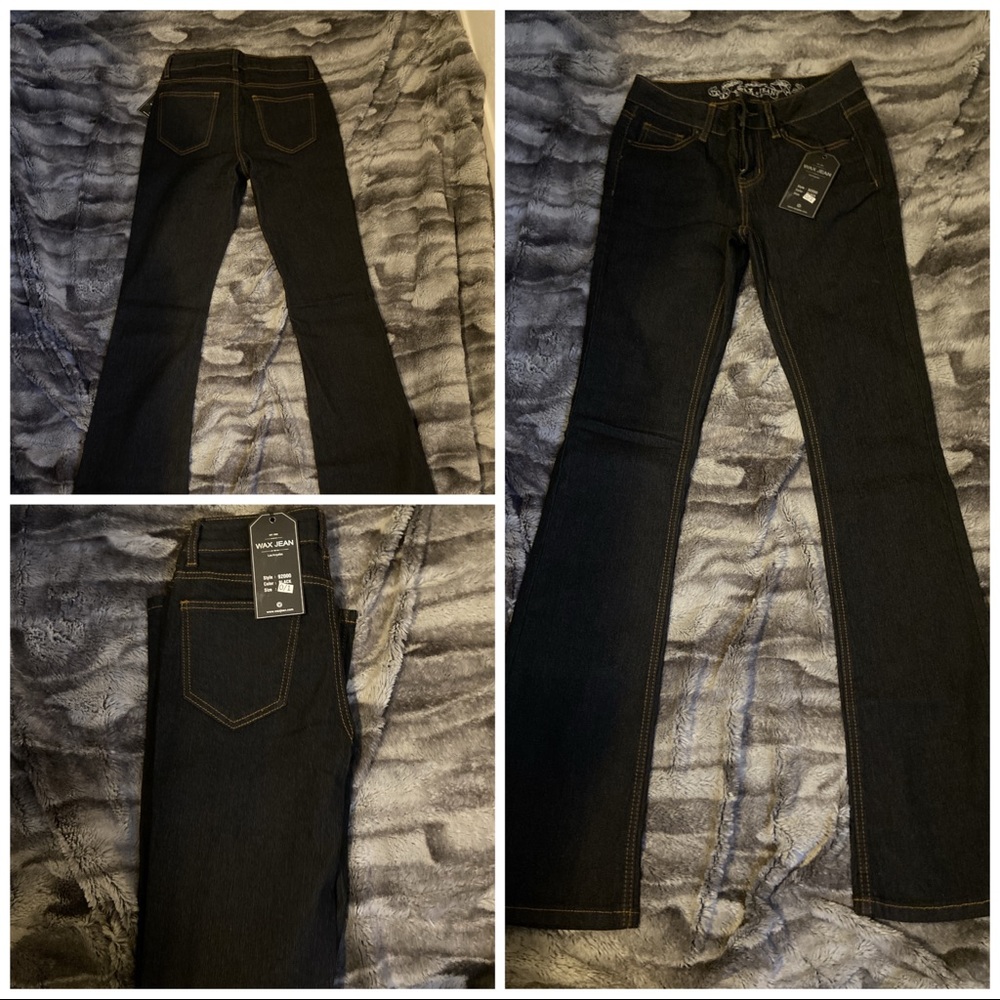 dark wash wax jean , never worn <3